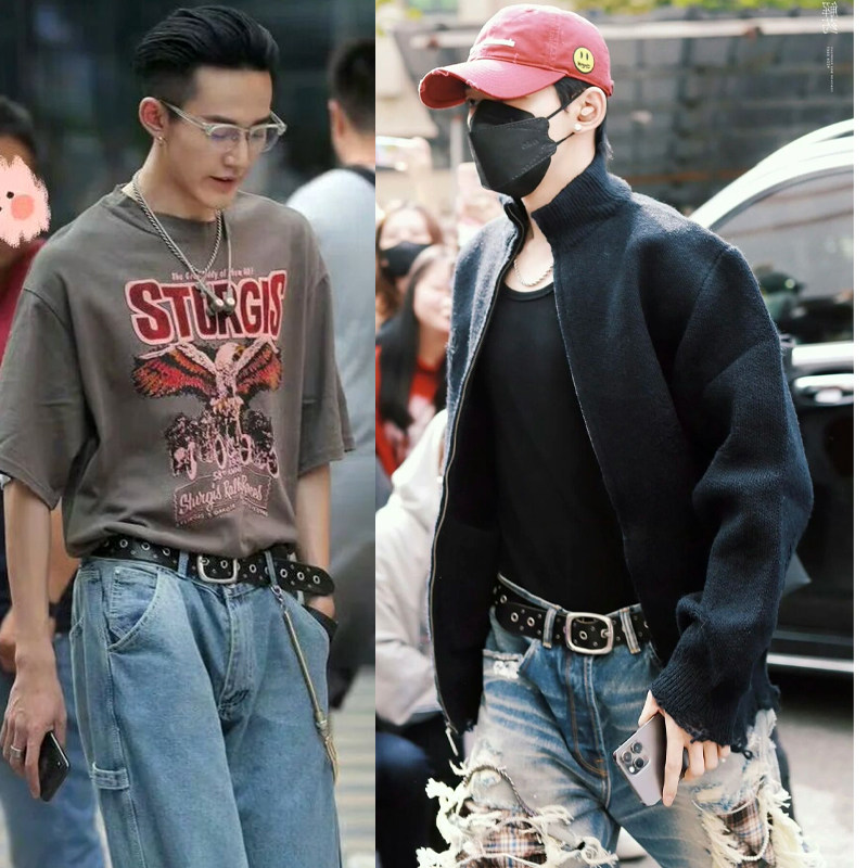 真皮腰带男女同款镂空装饰复古小众设计感朋克风免打孔牛仔裤皮带,淘宝优惠券,粉丝福利购,淘宝优惠卷