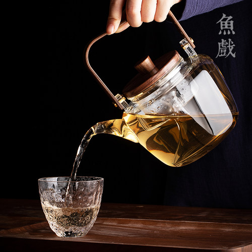 玻璃煮茶壶耐高温烧水壶大容量蒸煮茶器黑白茶全自动煮水壶电陶炉 - 图1