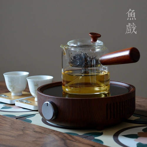 Стеклянный красный (черный) чай для домашнего использования, мундштук, заварочный чайник, популярно в интернете