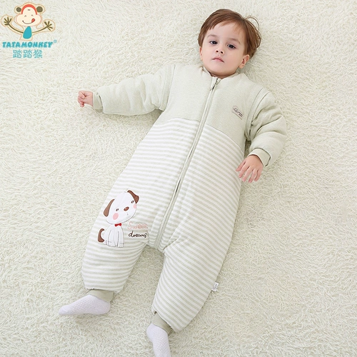 Универсальный хлопковый тонкий спальный мешок на четыре сезона для новорожденных, увеличенная толщина