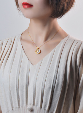 儒匪窝银杏叶项链925气质网红款