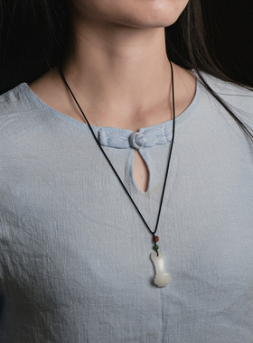 儒匪窝籽料挂件白玉如意小号祥云