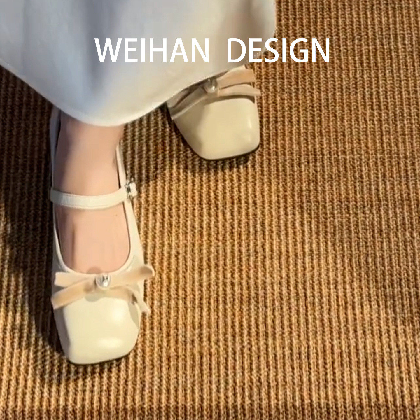 羊皮版！法式一字扣浅口玛丽珍鞋外穿内增高单鞋蝴蝶结珍珠晚晚鞋,淘宝优惠券,粉丝福利购,淘宝优惠卷