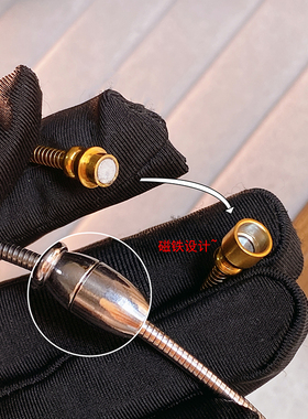 欧美风弧形弯管磁吸项圈男女同款