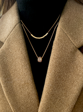 轻奢小众钛钢毛衣链24年新款潮酷项链高级感长款搭配打底衫配饰潮