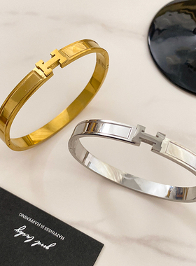 韩版热销H字母手镯情侣款