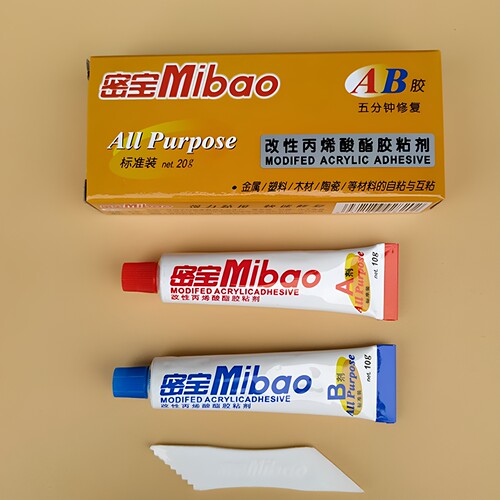 密宝高强度ab胶水 金属塑料粘接胶AB强力胶 不锈钢木材家具胶粘剂 - 图1