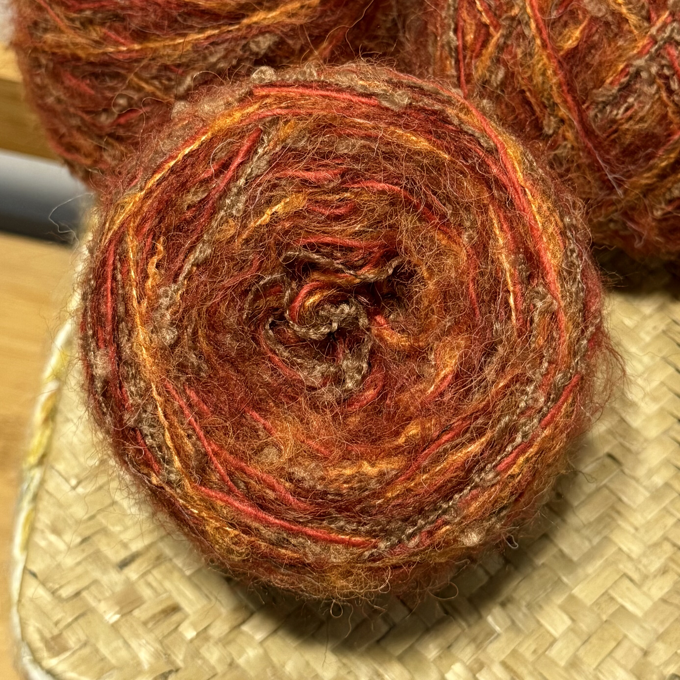 小香风复古桔红色美拉德羊毛手混线外套发卡衣服包围巾帽子毛线团,淘宝优惠券,粉丝福利购,淘宝优惠卷