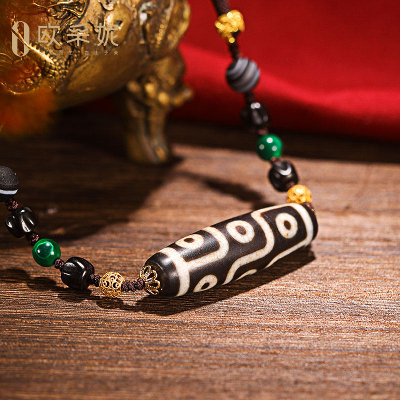 欧采妮至纯九眼天珠吊坠diy毛衣链 oucerny欧采妮颈饰