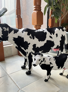 【仿真奶牛】模型动物摆件儿童玩偶玩具超市牧场场景装饰美陈道具