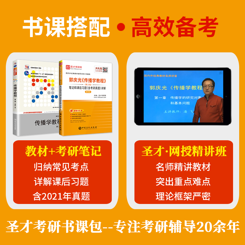 传播学教程郭庆光第二版第2版圣才笔记和课后习题考研真题答案详解新闻传播学2025考研官方正版李良荣新闻学概论彭兰网络传播概论-图0