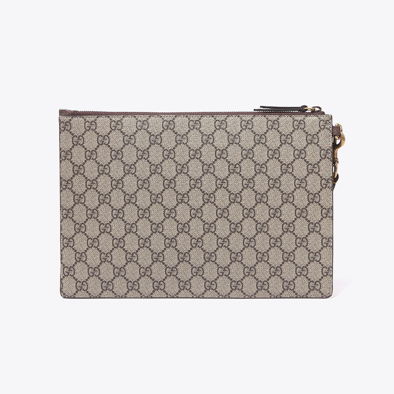 gucci /古驰男士手拿包金属人造革 万奢城男士包袋