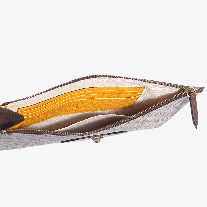 gucci /古驰男士手拿包金属人造革 万奢城男士包袋