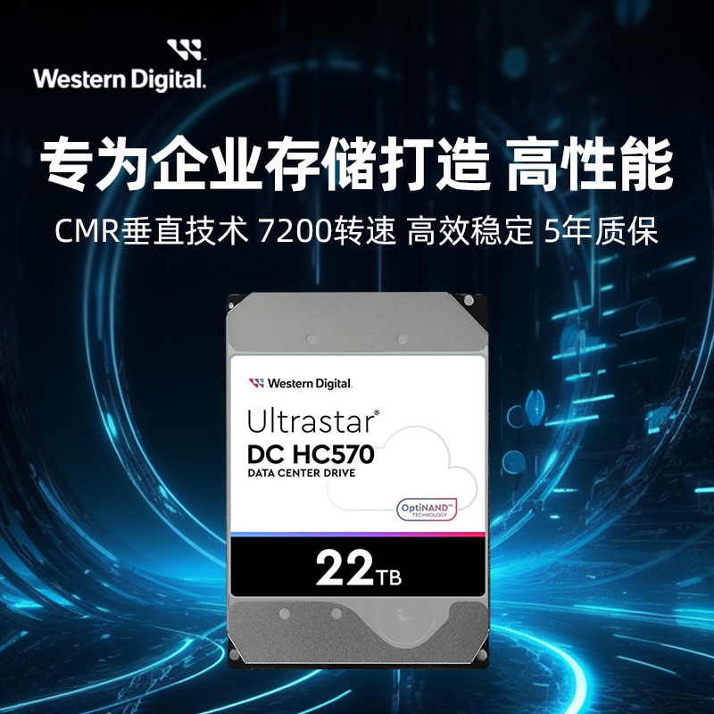 WD西部数据机械硬盘22TUltrastar DC HC570企业级服务器存储22TB - 图1