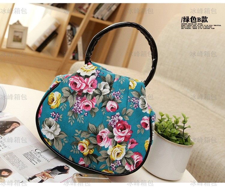 迷你手机花朵帆布包中年零钱包 花语佳人箱包女士包袋