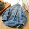 Boys' denim shirt spring and autumn 2026 new style