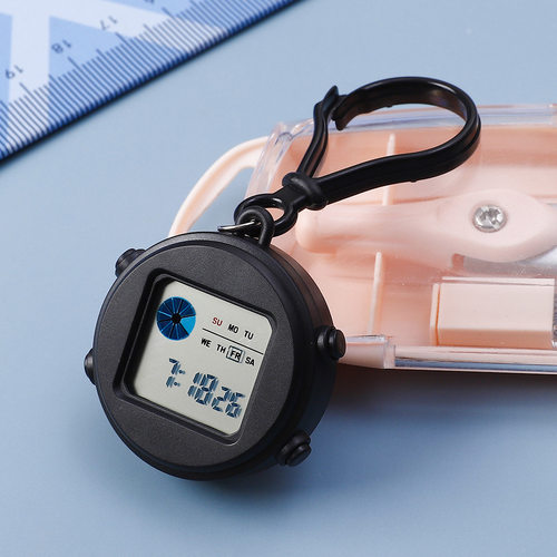 ins网红圆形考试手表学生专用多功能运动秒表挂表迷你夜光电子表 - 图1