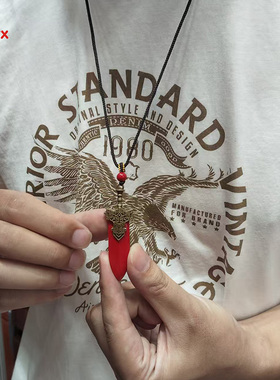 朱砂吊坠红宝剑道家挂饰仗剑走天涯中式珠宝礼品