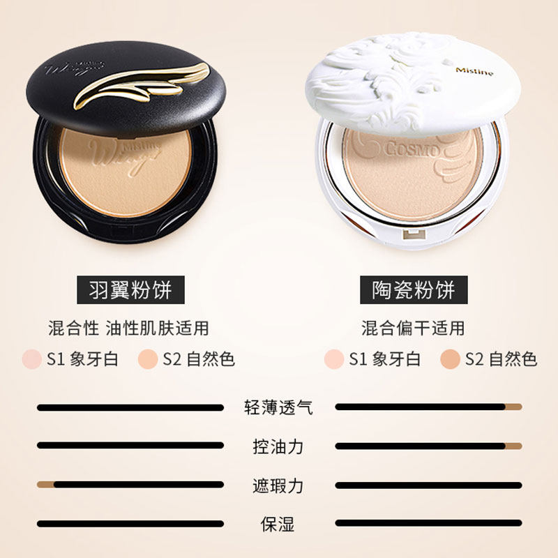 泰国mistine羽翼粉饼完美定妆干粉 优合良行海外粉饼