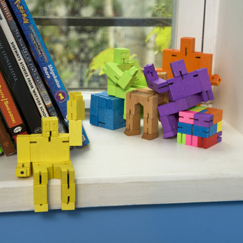 Areaware榉积木Cubebot变形彩虹机器人益智儿童魔方玩具生日礼物 - 图1