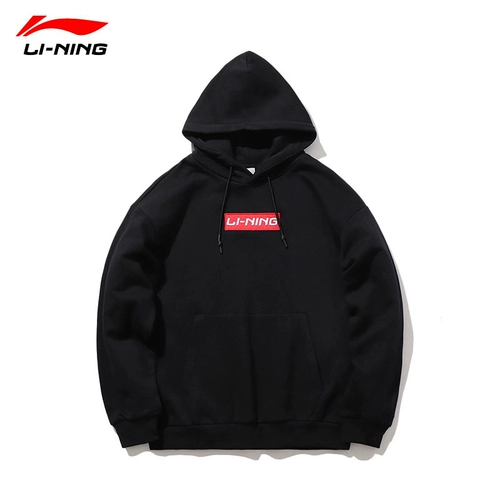 Li Ning, утепленная толстовка с капюшоном подходит для мужчин и женщин, лонгслив, спортивный костюм, мужская куртка, оверсайз