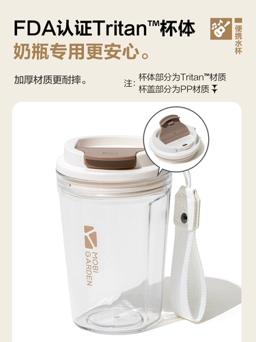 MU Gao Flute Camping Portable Tritan Cup Travel Plastic Platfect Coffee Cufe Cufe Cupe Cupe