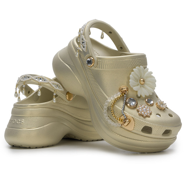 Crocs Crocs retro little whale bright bead flower hole shoes thick-soled women's shoes garden shoes sandals 211519