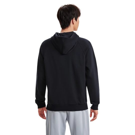 安德玛加绒连帽卫衣男款抓绒保暖套头衫2025秋季新款休闲运动服男