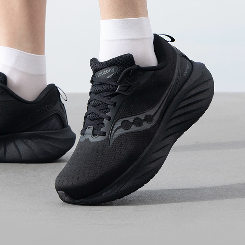 Saucony索康尼厚底跑步鞋男鞋2024春季新款缓震透气跑鞋运动鞋子