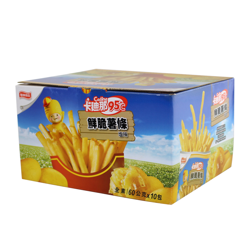 台湾cadina卡迪那mini原味番薯盐味脆薯鲜脆鲜脆薯条盐味60g*10 - 图3