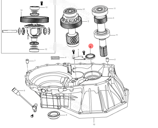 适配比亚迪e6变速箱主轴副轴差速器总成差速器油封E6变速箱齿轮新 - 图3
