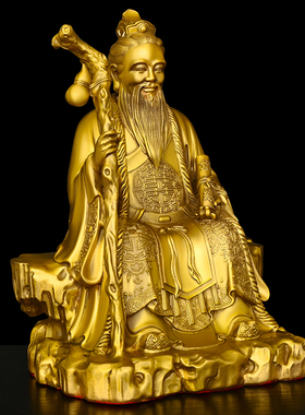 铜月老星君神像纯铜月下老人红娘