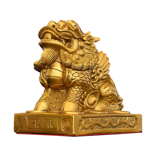 铜金钱招财貔貅摆件一对皮丘办公室家居安宅风装饰店铺开业礼 - 图3