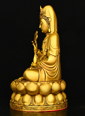 观音家用纯铜南海坐莲观世音