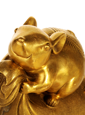 纯铜风水摆件财运生肖鼠