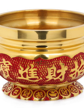 室内纯铜双耳香炉供财神