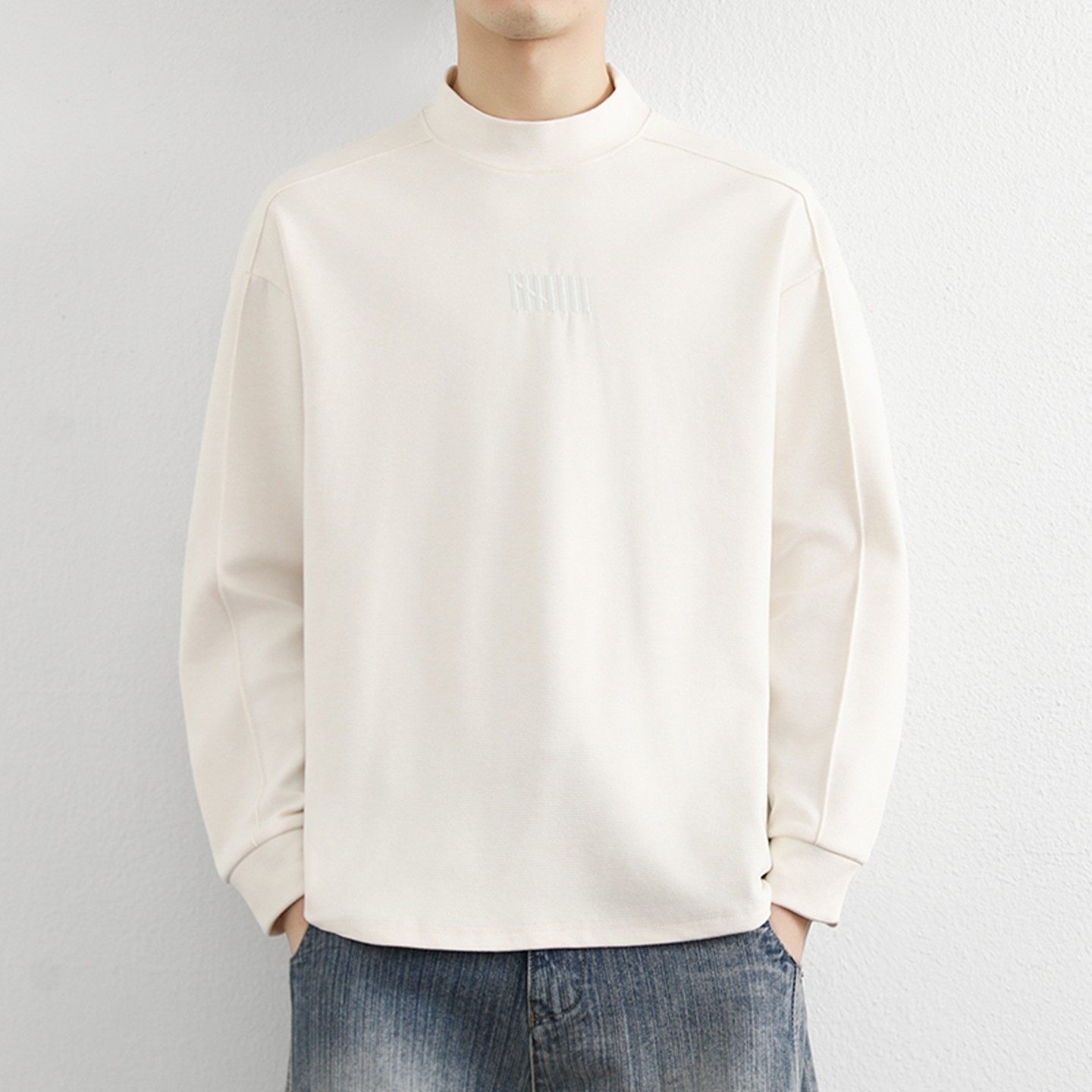 半高领打底衫男士秋冬长袖t恤加绒加厚保暖内搭双面德绒卫衣秋衣,淘宝优惠券,粉丝福利购,淘宝优惠卷