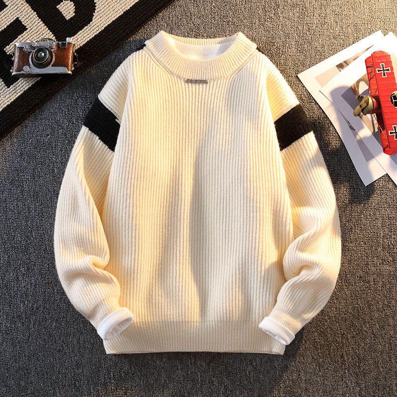 红色毛衣男冬季加厚保暖针织衫青少年学生本命年内搭打底衫毛线衣,淘宝优惠券,粉丝福利购,淘宝优惠卷