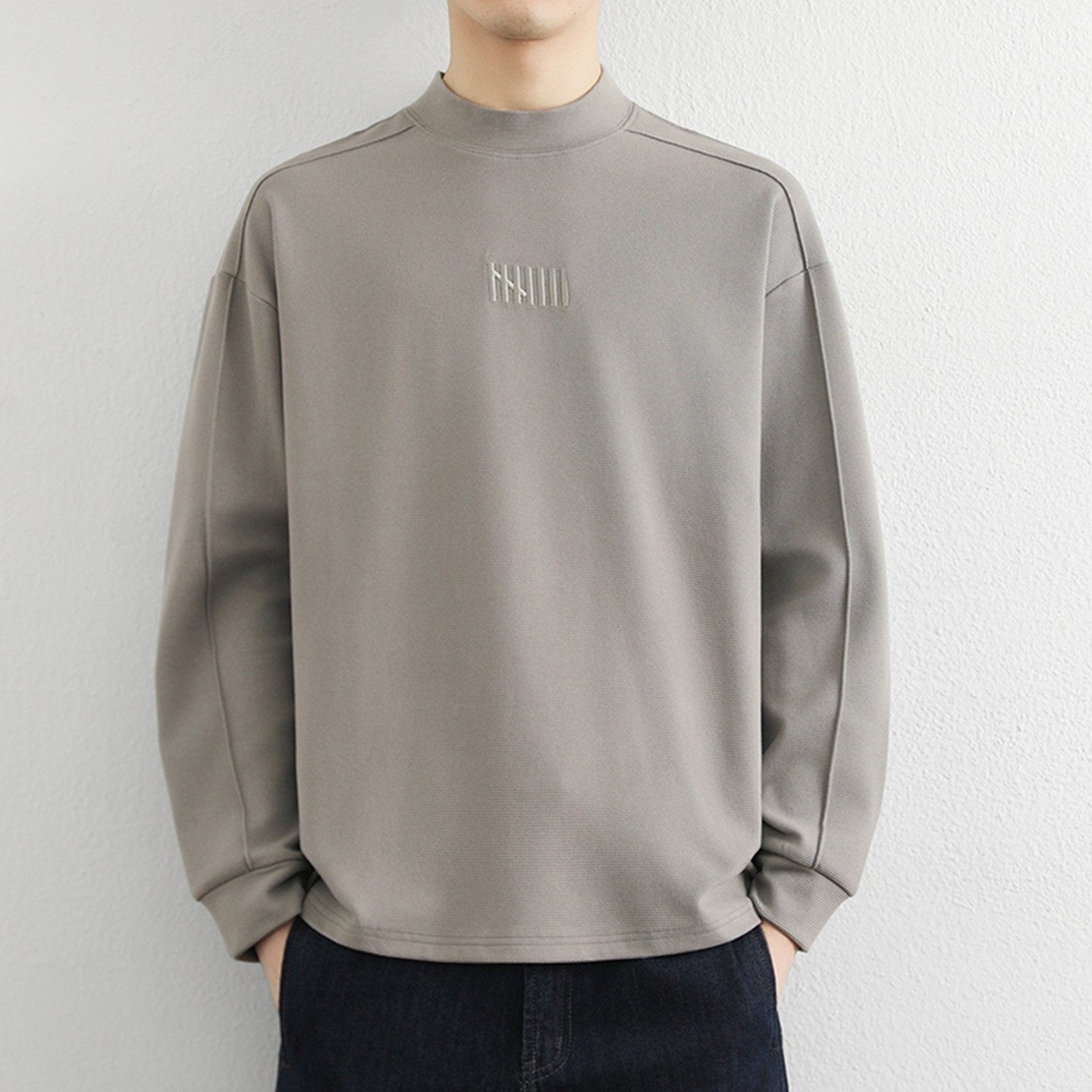 半高领打底衫男士秋冬长袖t恤加绒加厚保暖内搭双面德绒卫衣秋衣,淘宝优惠券,粉丝福利购,淘宝优惠卷