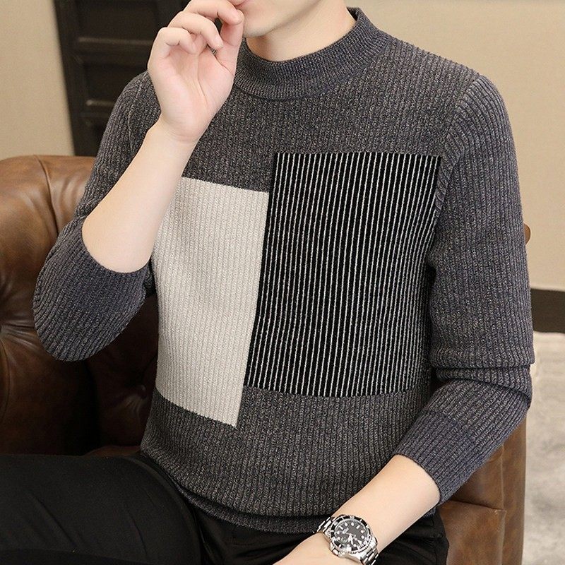 毛衣男秋冬季2025新款加厚保暖针织打底衫冬装潮牌半高领上衣服,淘宝优惠券,粉丝福利购,淘宝优惠卷