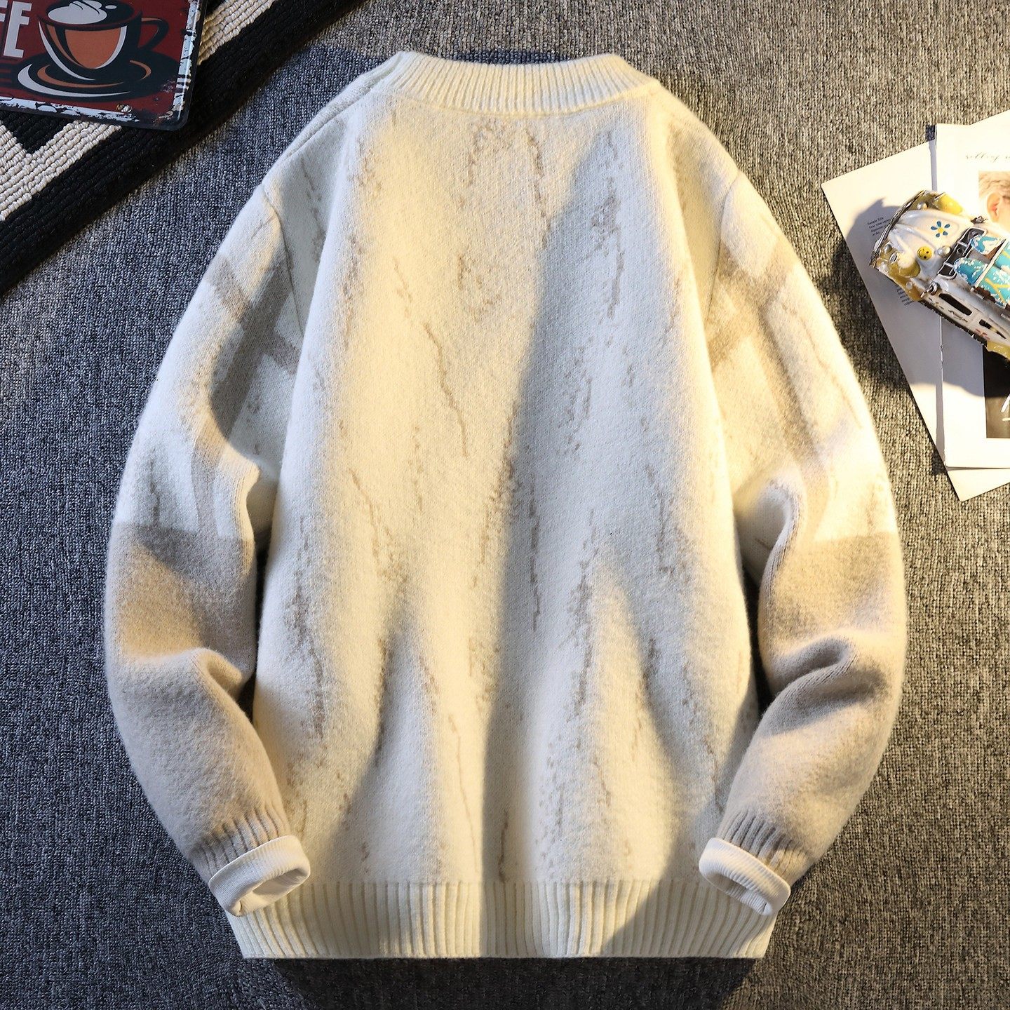 青少年撞色毛衣男款秋冬季加厚保暖针织衫男款潮流休闲打底衫衣服,淘宝优惠券,粉丝福利购,淘宝优惠卷
