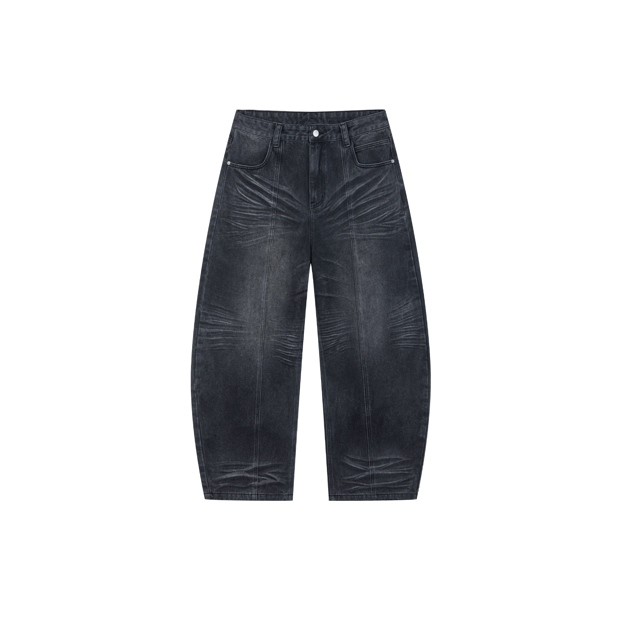 INXX复古潮流水波纹猫须牛仔长裤男美式街头暖黑色镰刀裤情侣,淘宝优惠券,粉丝福利购,淘宝优惠卷