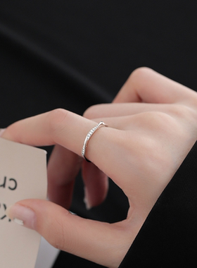 925纯银莫比乌斯开口戒女小众设计感时尚个性戒指夏季潮