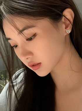 925纯银碱水结耳钉小众高级2025新爆款耳环养耳洞耳饰女
