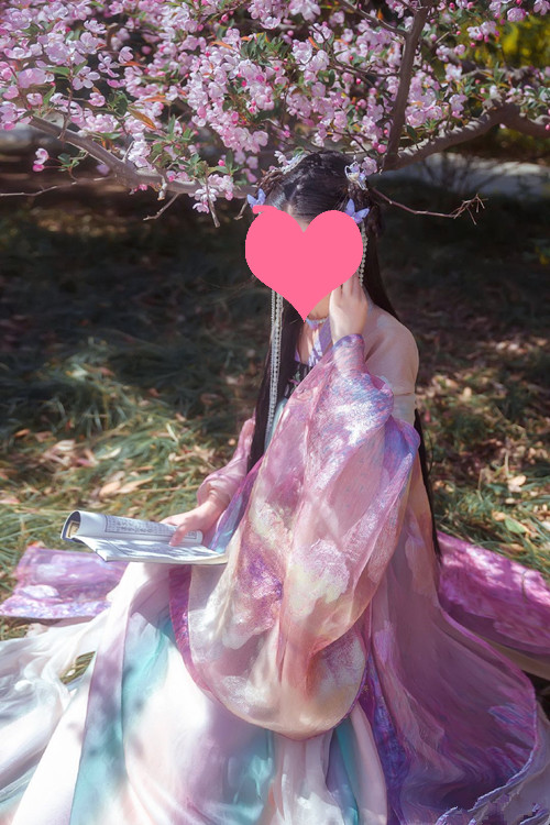 传统汉服锦霓齐胸襦裙绣花烫金蝴蝶上襦汉服女装大袖衫大码女装日 - 图0