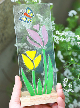 创意花朵系列桌面摆饰玻璃客厅摆件家居向日葵玫瑰装饰品植物盆景