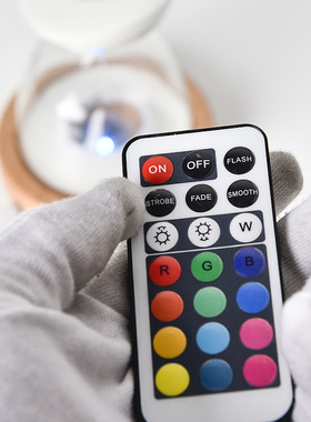 玻璃沙漏计时器发光遥控15分钟个性定制创意摆件时间管理器实用礼