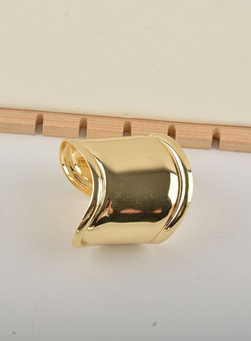 欧美个性宽边开口手镯女ins