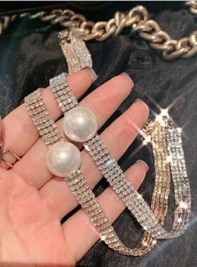 项圈闪钻日韩风短款脖子饰品颈带