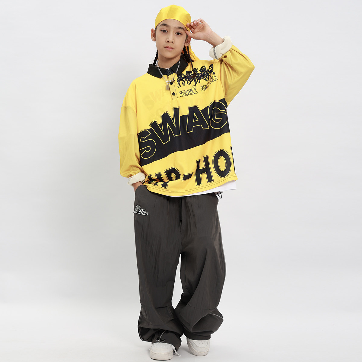 街舞儿童潮服套装酷帅hiphop炸街童装演出服女童时尚嘻哈外套服装,淘宝优惠券,粉丝福利购,淘宝优惠卷